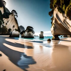 Fototapeta premium tropical island in the evening