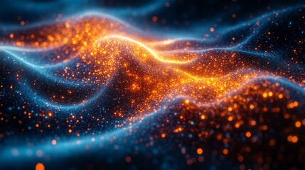 Naklejka premium Advanced AI algorithms analyzing big data, with visual representations of complex patterns and trends