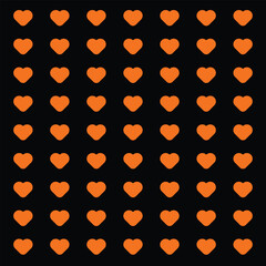 Halloween Checkerboard Seamless Patterns Set. Retro Groovy Grid Background in 1970s Style. Y2K Wavy Print in Orange and Black Colors for Textile, Wrapping Paper, Wallpaper, Web Design and Social Media