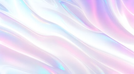 Obraz premium Holographic background seamless trendy iridescent light foil texture. Soft holographic pastel unicorn marble background pattern. Modern pearlescent blurry abstract swirl illustration. 