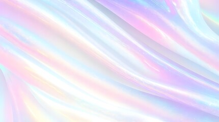 Obraz premium Holographic background seamless trendy iridescent light foil texture. Soft holographic pastel unicorn marble background pattern. Modern pearlescent blurry abstract swirl illustration. 