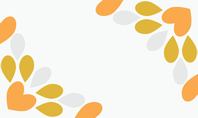 leaves frame background with copy space for text. Vector illustration.