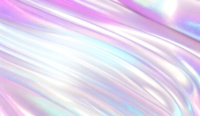 Obraz premium Holographic background seamless trendy iridescent light foil texture. Soft holographic pastel unicorn marble background pattern. Modern pearlescent blurry abstract swirl illustration. 