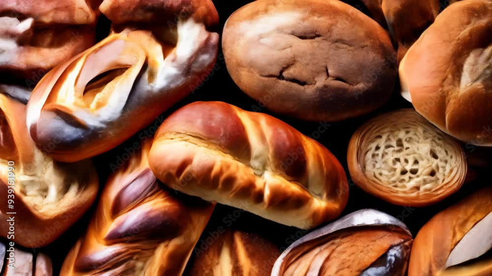 Canvas Prints  Deliciously baked bread ready to be savored