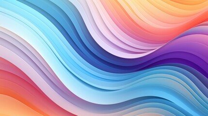 Obraz premium Smooth gradient waves blending into each other in pastel colors