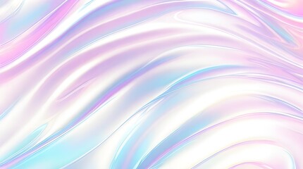 Obraz premium Holographic background seamless trendy iridescent light foil texture. Soft holographic pastel unicorn marble background pattern. Modern pearlescent blurry abstract swirl illustration. 