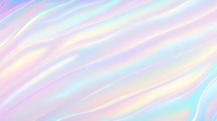 Obraz premium Holographic background seamless trendy iridescent light foil texture. Soft holographic pastel unicorn marble background pattern. Modern pearlescent blurry abstract swirl illustration. 