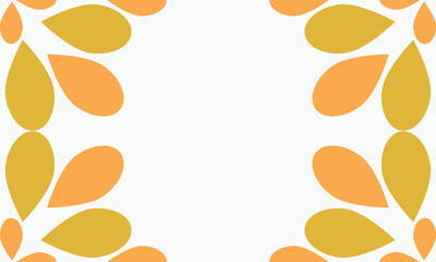 leaves frame background with copy space for text. Vector illustration.