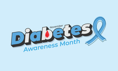 Diabetes awareness month. background, banner, card, poster, template. Vector illustration.