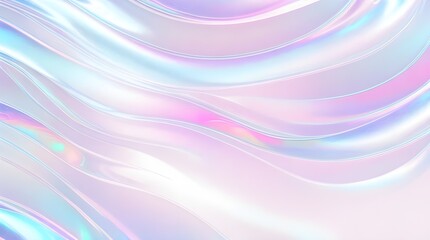 Holographic background seamless trendy iridescent light foil texture. Soft holographic pastel unicorn marble background pattern. Modern pearlescent blurry abstract swirl illustration.	