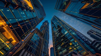 Large buildings equipped with the latest technology King Abdullah Financial District in the capital Riyadh Kingdom of Saudi Arabia : Generative AI