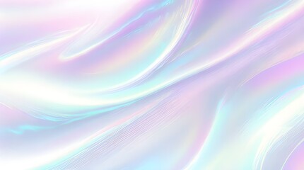Obraz premium Holographic background seamless trendy iridescent light foil texture. Soft holographic pastel unicorn marble background pattern. Modern pearlescent blurry abstract swirl illustration. 