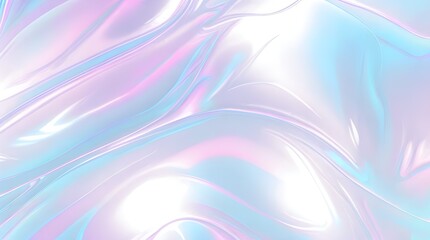 Fototapeta premium Holographic background seamless trendy iridescent light foil texture. Soft holographic pastel unicorn marble background pattern. Modern pearlescent blurry abstract swirl illustration. 