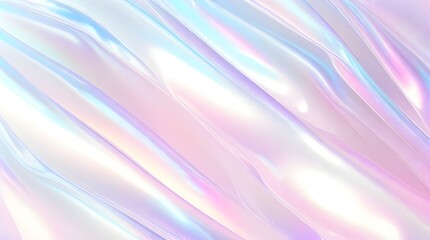 Holographic background seamless trendy iridescent light foil texture. Soft holographic pastel unicorn marble background pattern. Modern pearlescent blurry abstract swirl illustration.	