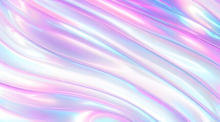 Fototapeta premium Holographic background seamless trendy iridescent light foil texture. Soft holographic pastel unicorn marble background pattern. Modern pearlescent blurry abstract swirl illustration. 