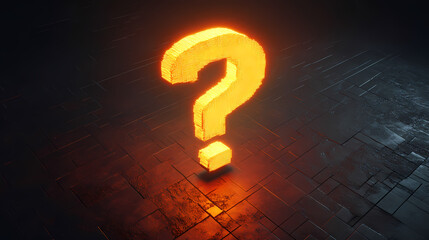 Golden question mark, symbolizing the pursuit of knowledge