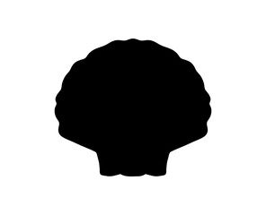 Seashell icon. Vector shell icon. Clam silhouette illustration.
