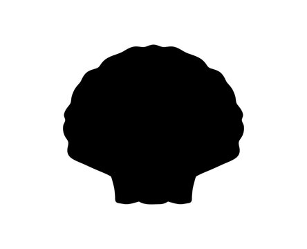 recommend clip art: Seashell icon. Vector shell icon. Clam silhouette illustration.