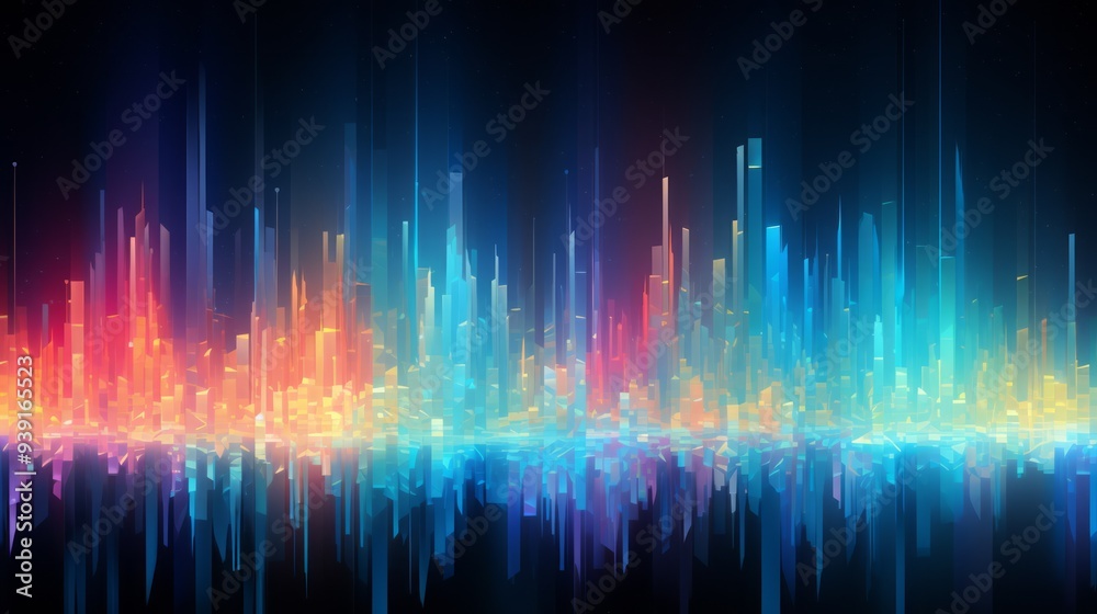 Canvas Prints dark red purple blue color light abstract pixels technology background. neural network ai generated 