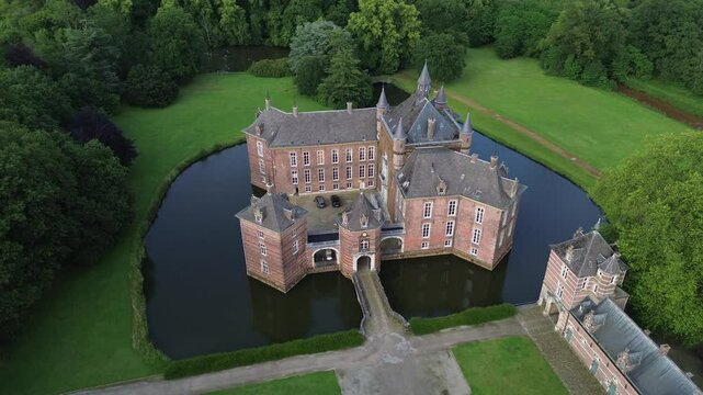 drone video Merode castle belgium europe