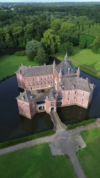drone video Merode castle belgium europe