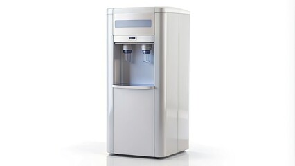 Modern Water Dispenser Isolated On White Background With Clipping Path