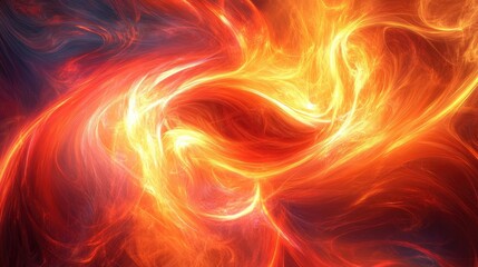 Fototapeta premium A dynamic background of swirling flames in hot fiery colors, creating a sense of urgency and intensity. Great for bold,