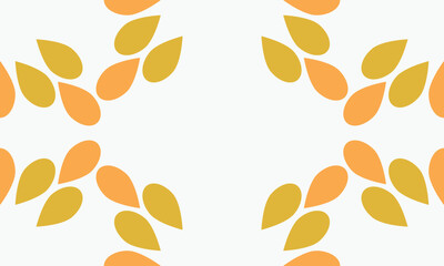 leaves frame background with copy space for text. Vector illustration.