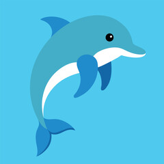 Obraz premium Bottlenose dolphin vector art illustration.