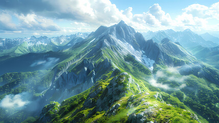 Fototapeta premium low square mountain ridge,stockphoto style