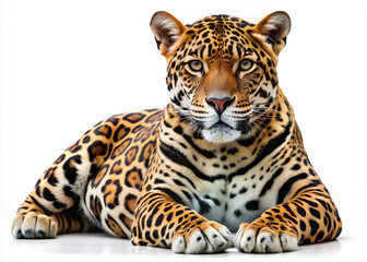 Obraz premium Jaguar, isolated on white background, Clipping path