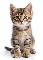 Kitten, isolated on white background, Clipping path