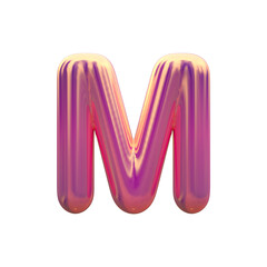 3d alphabet letter M