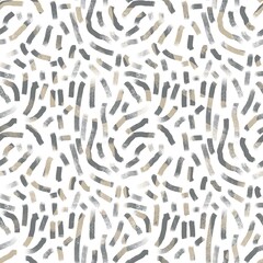 Seamless abstract geometric pattern. Simple background in beige, grey and white colors. Digital textured background. Design for textile fabrics, wrapping paper, background, wallpaper, cover.