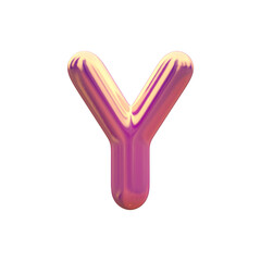 3d alphabet letter Y