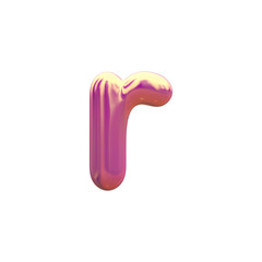 3d alphabet lowercase letter R