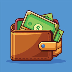A wallet with cash