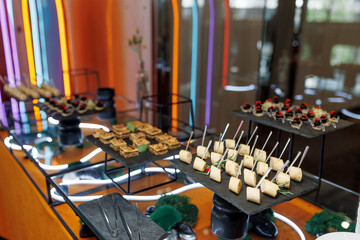 buffet at the banquet, a variety of food