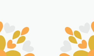 leaves on a white background with space for text. Vector illustration.