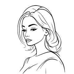 Elegant Girl Silhouette: Timeless Beauty in Minimalist Art