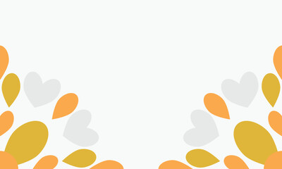 leaves on a white background with space for text. Vector illustration.