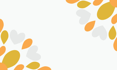 leaves on a white background with space for text. Vector illustration.