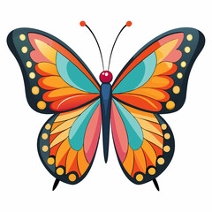 A beautiful butterfly on a white background