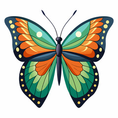 A beautiful butterfly on a white background