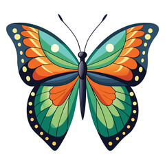 A beautiful butterfly on a white background