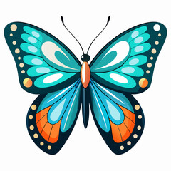 A beautiful butterfly on a white background