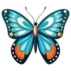 A beautiful butterfly on a white background