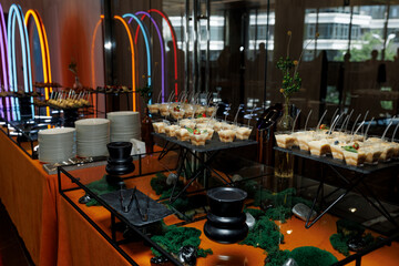 buffet at the banquet, a variety of food