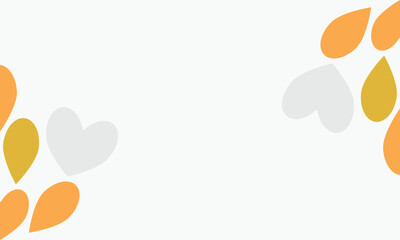 leaves on a white background with space for text. Vector illustration.