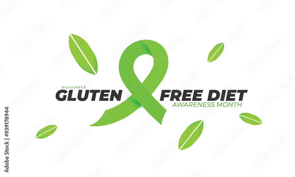 Wall mural Gluten free diet awareness month. background, banner, card, poster, template. Vector illustration.